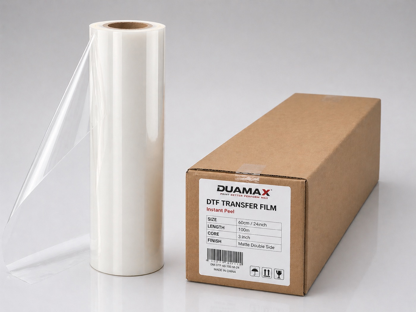 24" instant-peel DTF transfer film roll