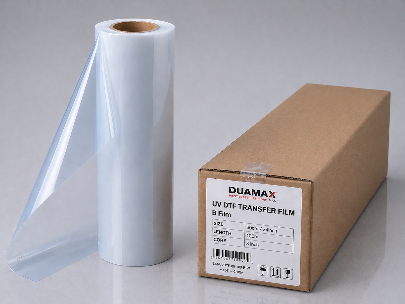 UV DTF B transfer film, clear